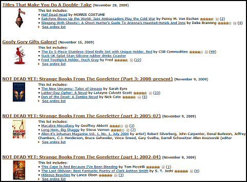 Amazon Listmania Collects Books Reviewed
