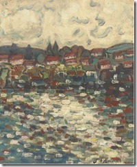 Houses Along the shore--Stanisawa-de-Karowska-1876-1952