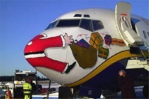 santa-airplane