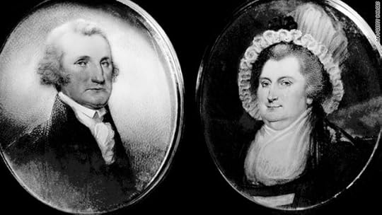 Miniatures of U.S. President George Washington and his wife Martha made in 1792 by Archibald Robertson.