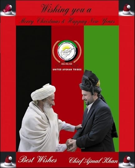 Chief Ajmal Khan Zazai, right, greets Haji Marjan, Tribal Chief and member of the tribal council in Zazi