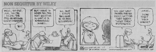 non sequitur Nerd humour snort!