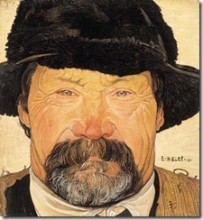 Portrateines Walliser Bauern 1910--Ernest-Bieler-1863-1948