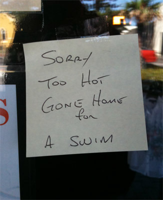 too hot Dont you love Australia
