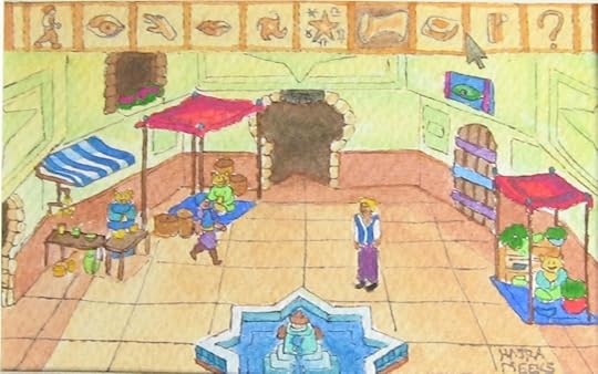 The marketplace around the fountain in Shapeir