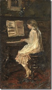 Girl at a Piano --Rijksmuseum, Amsterdam--Maris, Jacob 1837-1899 - 1879