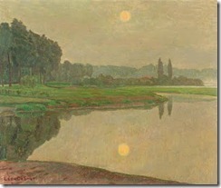 View of the river Leie--Leon de Smet-1881-1966