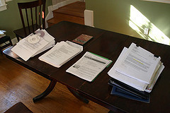 giant stack of resumes