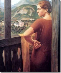 Femme la Fentre--Virgilio-Guidi-1891-1984