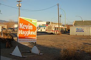 Campaign sign for a federal NDP candidate in t...