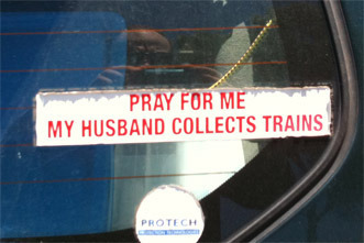 husband collects trains And you think spec fic nerds are weird