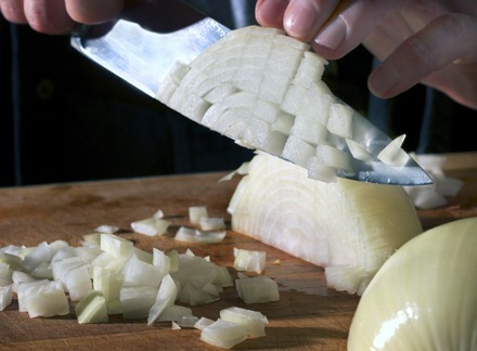 Dicing Onion, photo by Donna