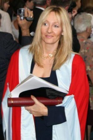 English: J. K. Rowling, after receiving an hon...