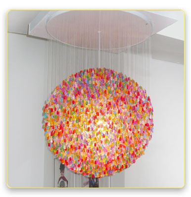 candy chandelier