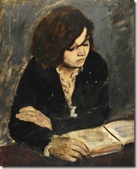 Girl Reading--Eugen Spiro-1874-1972