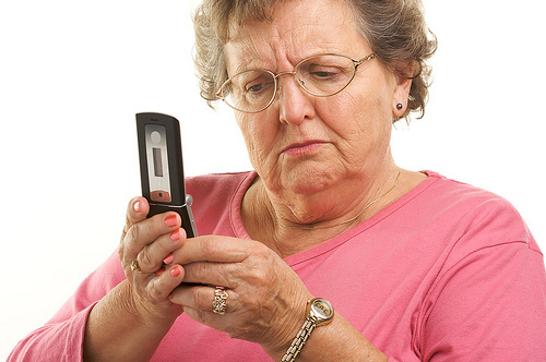 woman with mobile
