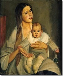 Portrait de la belle-fille de Maxim Gorki --Motherhood--by Boris Dmitrievich