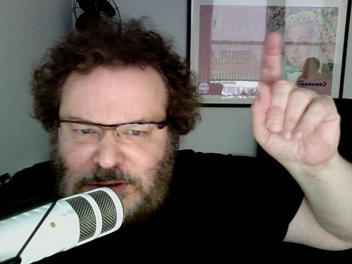 Jeffrey Zeldman on the microphone