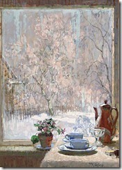 Coffee by the Window, 1945--Konstantin Gorbatov (1876 - 1945)