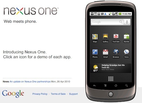 Google nexus one web