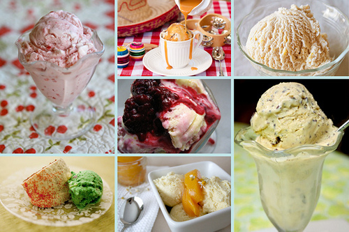 ice cream collage custard