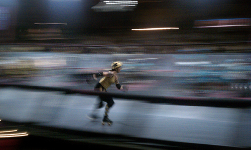 @mickipedia at the roller derby