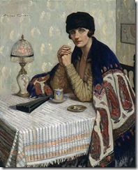 Girl with cigarette-- 1925--Agnes Goodsir 1864-1939
