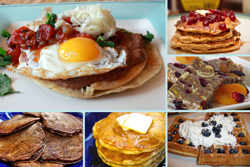 men collage breakfast