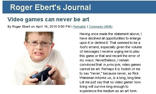 Ebert: "I Was a Fool" to Disrespect Video Games on the Internet