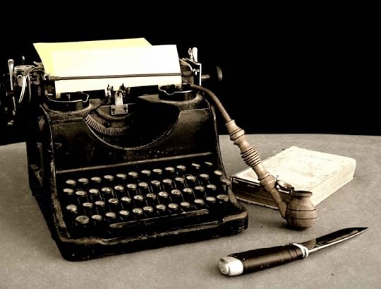 Typewriter, Knife, Book