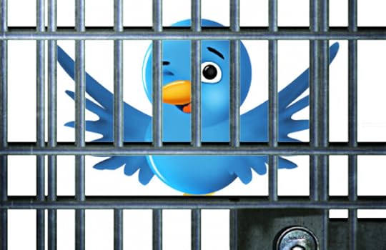 Twitter bird behind bars
