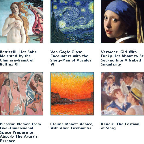 Gallery of famous paintings with SF titles