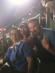 with Cousins Maggie and Shira at the Sawks!