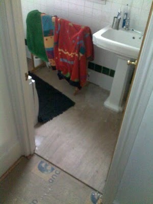 Bathroom prior to lino