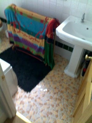 Bathroom with new lino