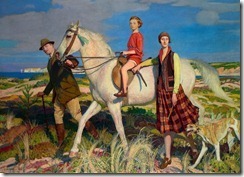 George Spencer Watson--1869-1934--Four loves I found - a woman, a child, a horse, a hound