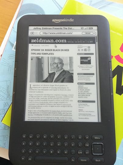 Zeldman.com as seen on Kindle