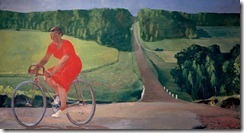 Farmer on a Bicycle-- Alexander Deineka--1935