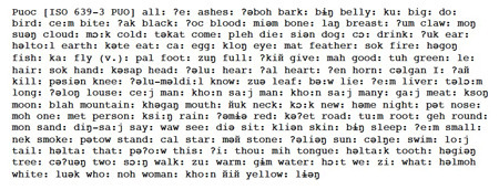 Puoc Swadesh List
