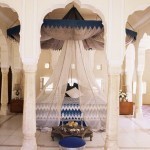 17-4145traditional-rajput-columns-and-cuspid-arches-in-tented-guest-bedroom-samode-india-posters1