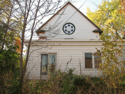 The former Agudath Achim Synagogue in Hibbing, Minn., where Bob Dylan became bar mitzvah.