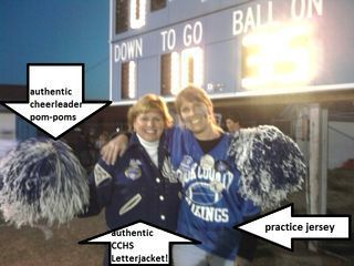 Hugging moms with poms