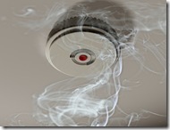 Smoke alarm in a smoky room