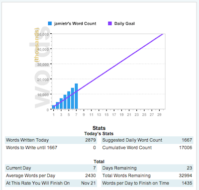NaNoWriMo 2010 Day 7