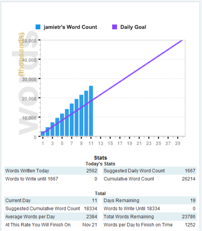 NaNoWriMo 2010 Day 11