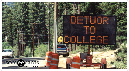 someecards.com - Detour to College
