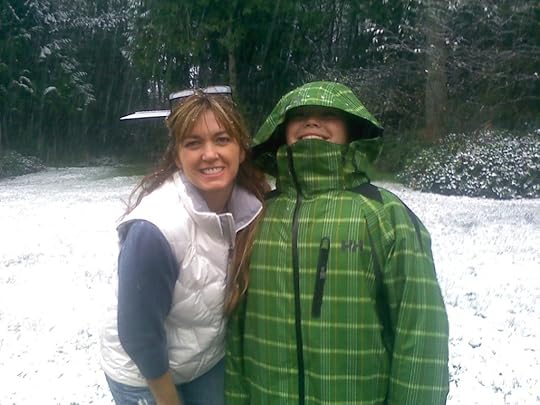 Jane and son Ty having fun in the snow