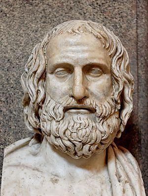 Bust of Euripides. Marble, Roman copy after a ...