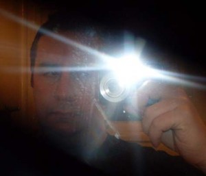 Random Photograph with Mirror and Malfunctioning Camera