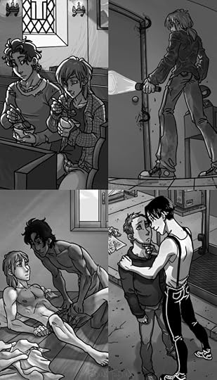 Illustrations from 'Hair Like Fire, Blood Like Silk'